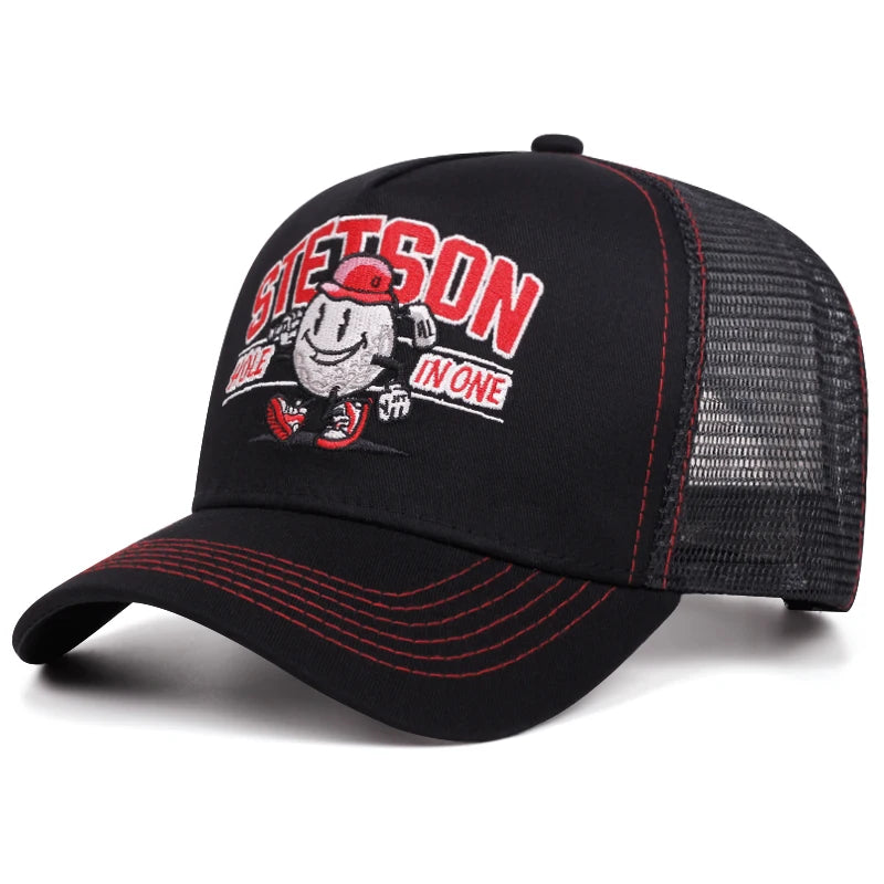2025 Creative New Baseball Hat STETSON Snowman Truck Hat Men's Street Hip Hop Hat Women's Outdoor Leisure Sunshade Hat Mesh Hat