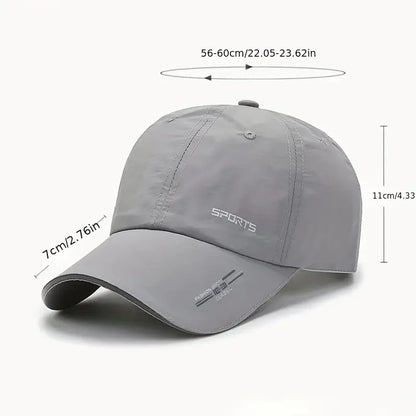 Quick Drying Solid Baseball Cap, Sunscreen Breathable Adjustable Cycling Hiking Fishing Sports Trucker Hat For Women & Men