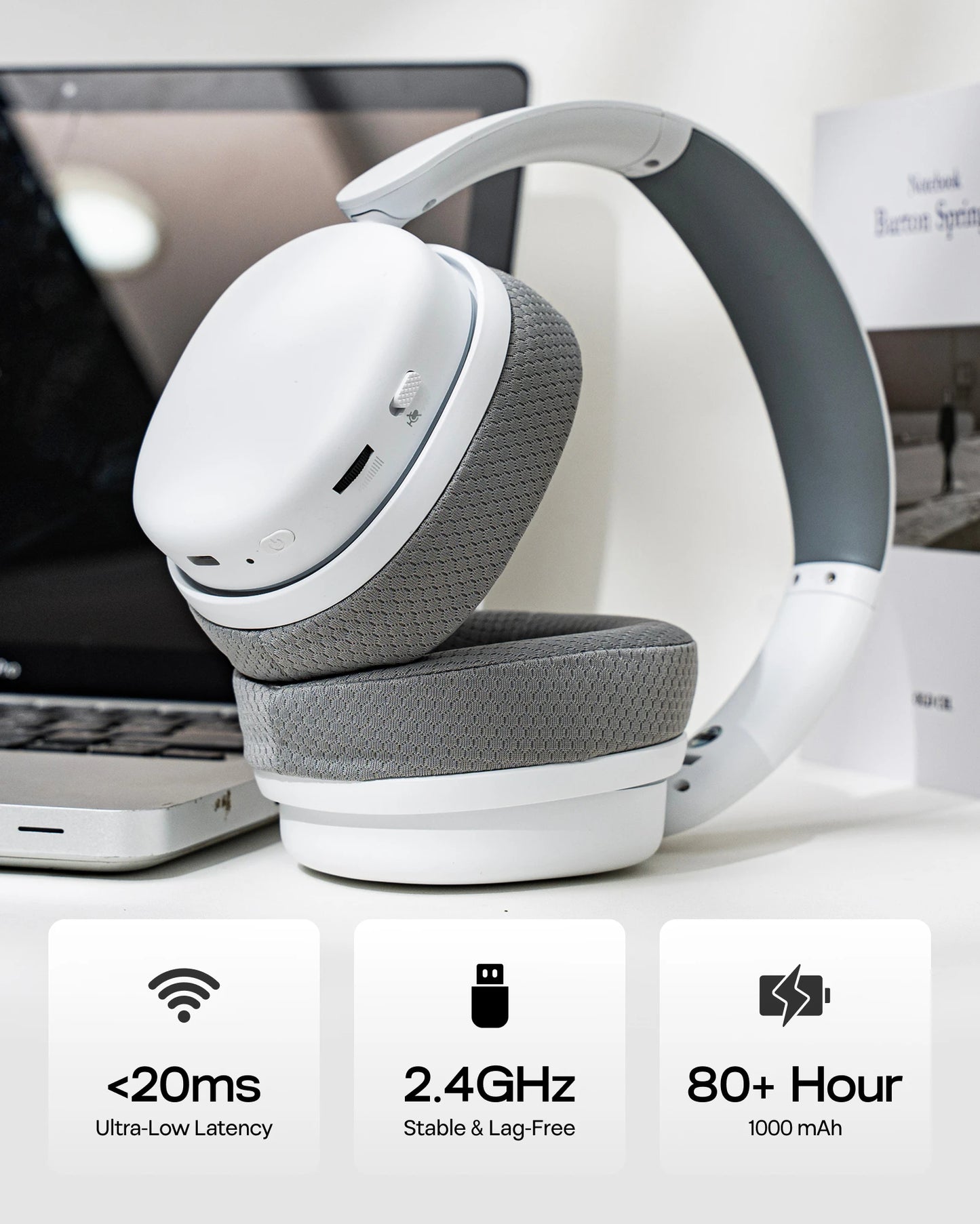 AULA G7 Pro Gaming-Headset 7.1 Surround Sound Kabellose Bluetooth 5.3-Kopfhörer mit geräuschunterdrückendem Mikrofon für PS5/PS4/PC/Switch