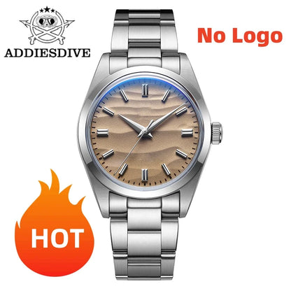 ADDIESDIVE HOT AD2030 36mm Men's Watch No Logo Sports Bubble Mirror Pot Cover Glass 10Bar Quartz Wristwatches