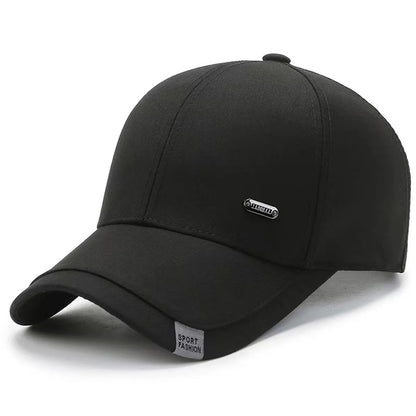Unisex-Baseballcap mit kleinem Eisen-Label, verstellbare Casual-Outdoor-Kappe für Frühling und Herbst, Sonnenschutz-Sportcap