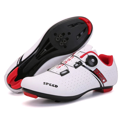 Neue Fahrradschuhe für Herren, selbstverriegelnde Rennrad-Sportschuhe, lockless Trainingsschuhe, SPD-Cleats-Fahrradschuhe für Damen