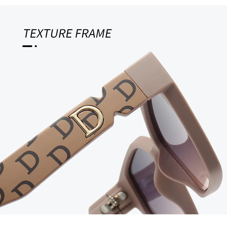 New Luxury D Brand Glamour Sunglasses For Women And Men Stylish Cat Eye Designer Eyewear Classic Fashion Unisex Glasses UV400