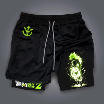 Dragon Ball GOKU Printed Double Layer Shorts Bandai Loose Men's and Women's Summer Sweating Breathable Sports Shorts