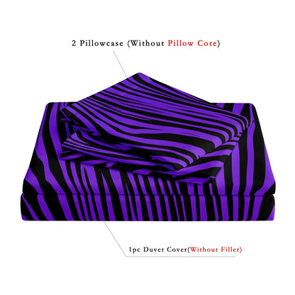 3pcs Bedding Set Rose Red Zebra Print Leopard Print Digital Print Duvet Cover Set,,Digital Print,Using A Family Hotel Dormitor