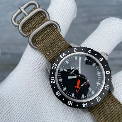 STEELFLIER Official SF793 Luxury GMT Mechanical Wristwatch Steel Bezel NH34 Movement Super Luminous 20Bar Waterproof Dive Watch
