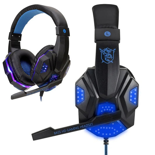 Professional Wired Gaming Headset with Noise Cancelling Microphone – Adjustable 3.5mm Stereo Headphones for PS5, PS4, PC, Laptop & Mobile Devices