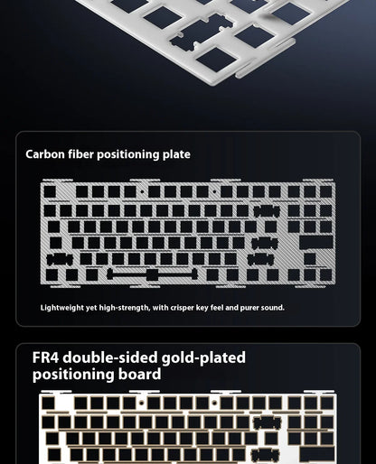 Teclado Mecânico AULA F87 Pro V2, 3 Modos Sem Fios, Bateria de Longa Duração 12000mAh, Hot-Swap, RGB Personalizável, Teclado E-Sports para PC Gaming