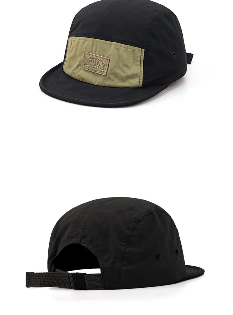 Summer Thin Breathable Quick-drying Baseball Cap Men and Women Outdoor Adventures Sun Protection Short Brim 5-flap Hiking Hats