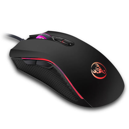 Rato gaming óptico profissional topo de gama com retroiluminação LED em 7 cores vivas e design ergonómico, 3200 DPI, para gamers de LOL e CS