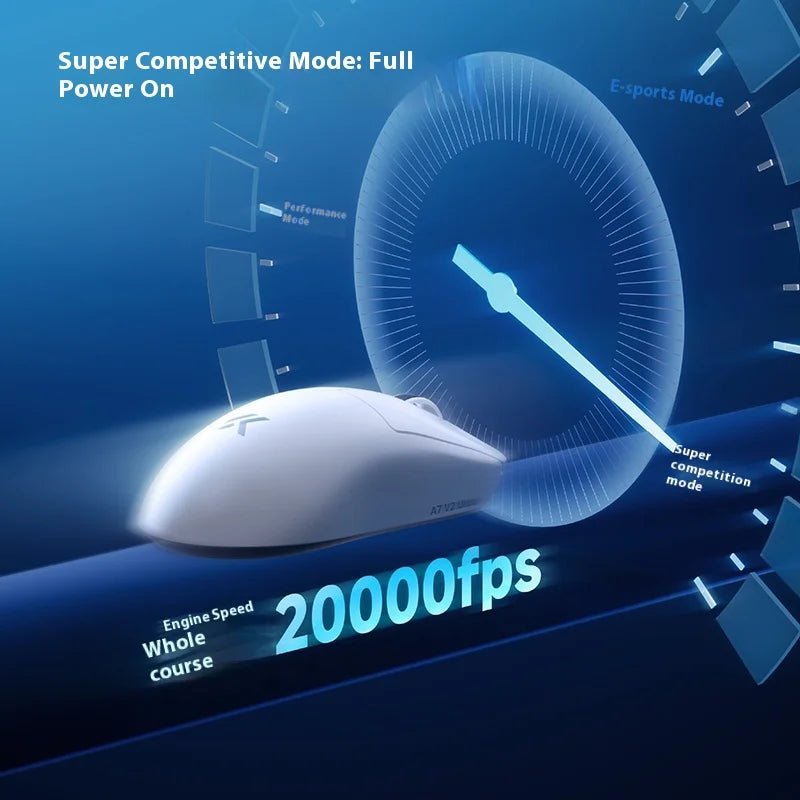 Mouse wireless MCHOSE A7 V2 Ultra+ Tri-Mode ultraleggero Paw3950 Ti 42000dpi 500mah per PC, esports e laptop, accessori gaming