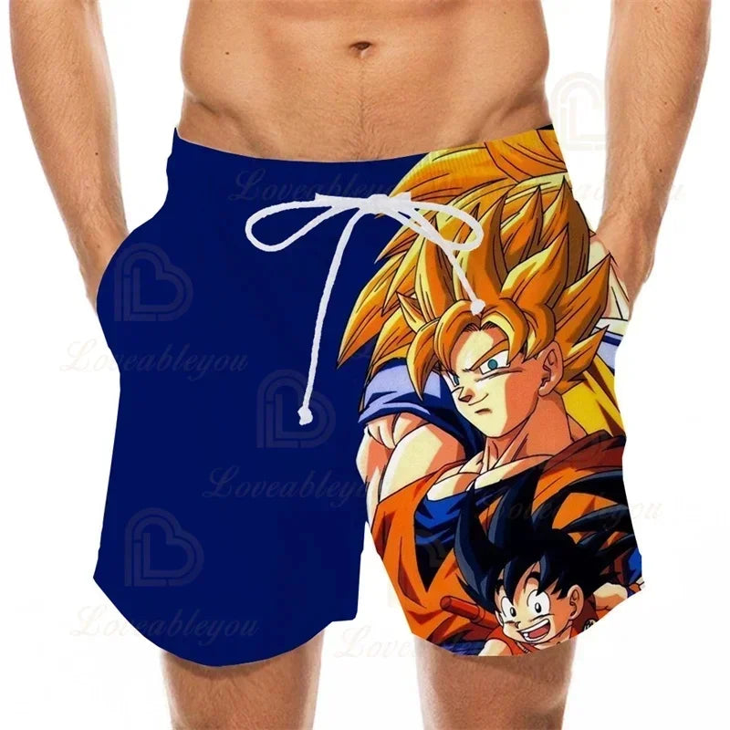2026 Summer Dragon Ball Beijita Super Blue Saiyan 3D Printed Super Large Edition Beach Shorts, Comfortable and Breathable