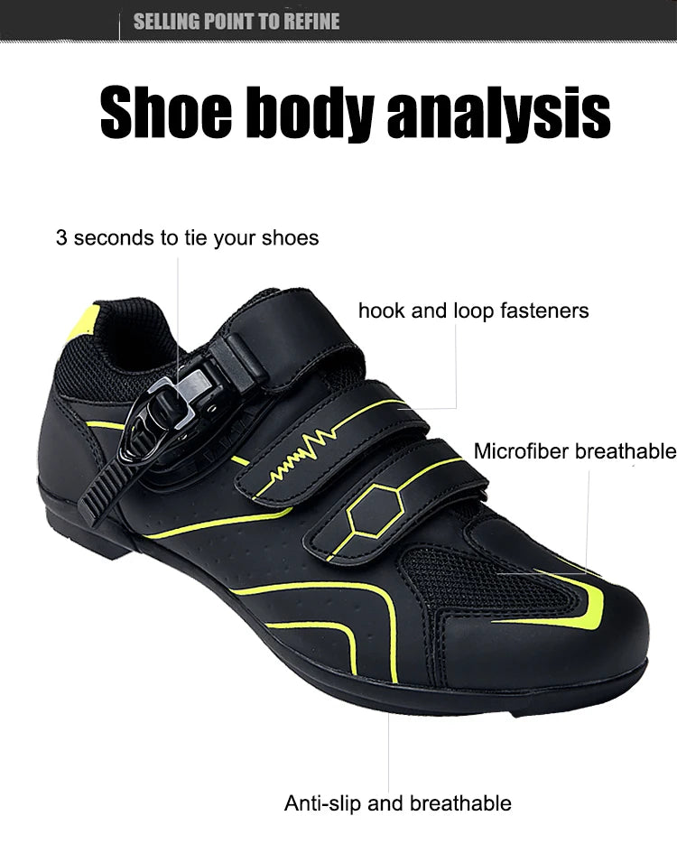 Neue Fahrrad-Sneaker für Herren mit Cleats – Speed-Fahrradschuhe für Damen, Fahrradschuhe mit Gummisohle