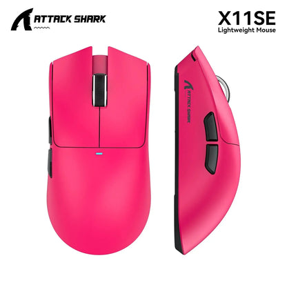 Rato Gaming Sem Fios Ultraligeiro ATTACK SHARK X11SE, vida útil de 20 milhões de ciclos, PAW3311 Gaming, 22KDPI, 400IPS, 40G, 1KHz, 65 horas, 30mAH