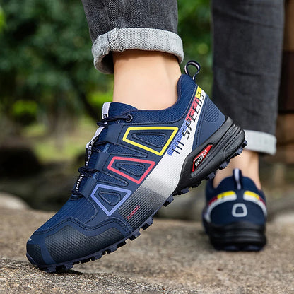 Men's Waterproof Hiking Shoes Wear-Resistant Outdoor Leather Hiking Hunting Tactical Sports Shoes