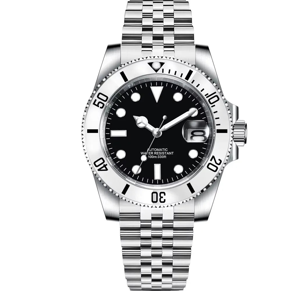 Corgeut 40mm  Luxury Business NH35 Men's automatic mechanical Diving Watch, ceramic bezel, sapphire crystal, 100m waterproof.