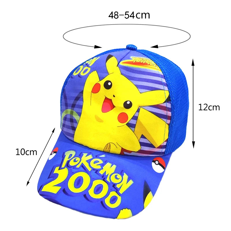 Cartoon Pokemon Baseball Cap Pikachu Hat Adjustable Pokemon Cosplay Hip Hop kids Girls Boys Anime Figure Toys children Gifts