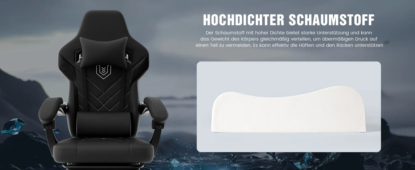 WOTSTA Gaming Chair, Ergonomic Office Chair, Racing Computer Chair, Height-Adjustable Computer Chair with Headrest