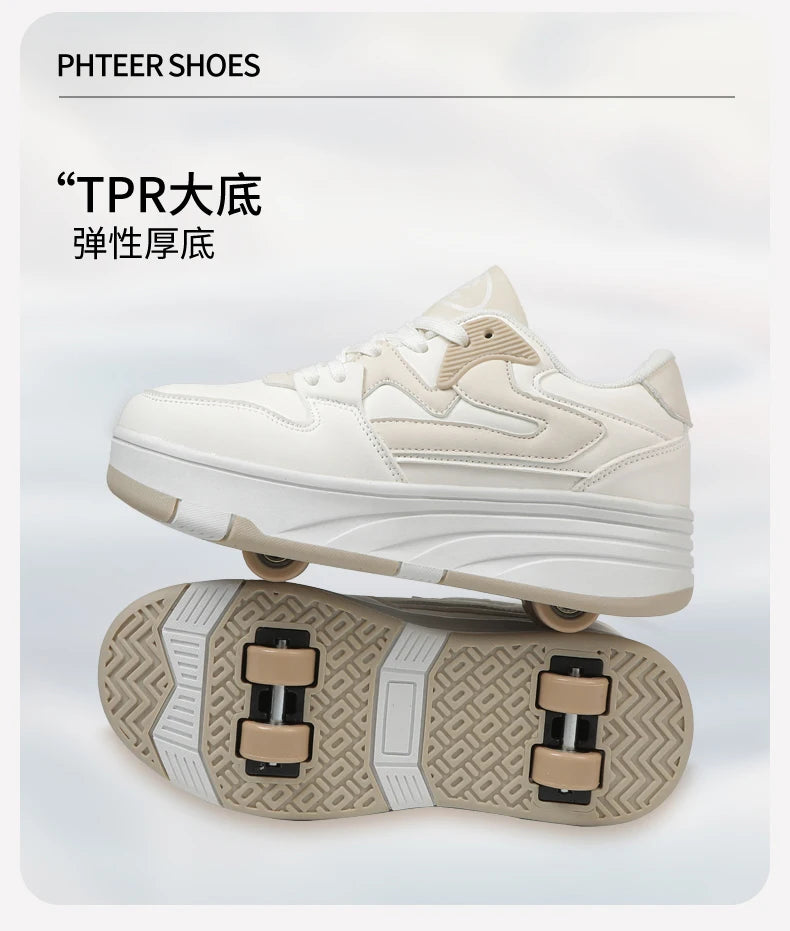Children's Outdoor Sports Roller Skates Shoes Single Row Wheel kids Sliding Shoes four-Wheel for boys and grils