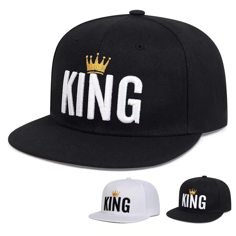 Unisex Crown KING Embroidery Hip-hop Hats Spring Autumn Outdoor Adjustable Casual Baseball Caps Trucker Caps Sunscreen Hat