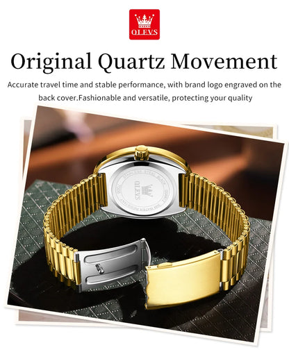 OLEVS Watch Luxury Woman Elegant Quartz Watch Scale Waterproof Luminous Automatic Week Date Ladies Watch Fashion Dress 7008