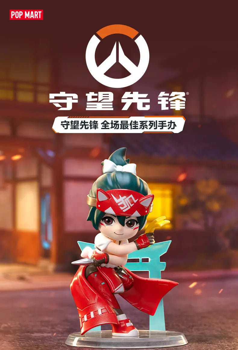 POP MART Overwatch Play of The Game Series Caixa Mistério Original Blind Box Surpresa Figuras de Ação Anime Adoráveis Ornamentos Figurinhas