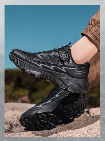 Sneakers da uomo casual outdoor antiscivolo e ammortizzanti, versatili scarpe da hiking off-road con suola morbida e confortevole per running