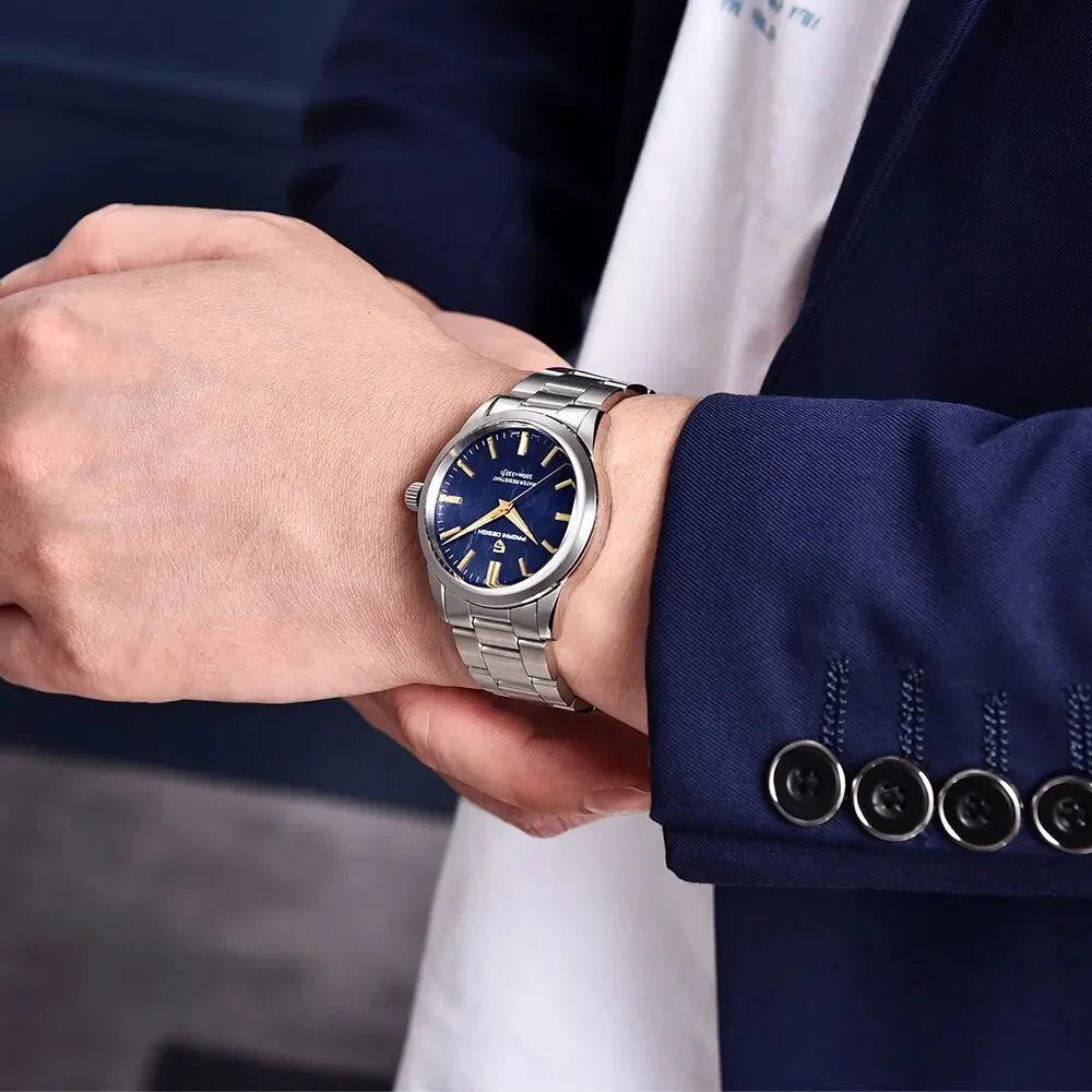 Relógio masculino PAGANI DESIGN 40MM com mostrador de meteorito, quartzo, luxo business, safira, aço inoxidável 316L, resistente à água 100M
