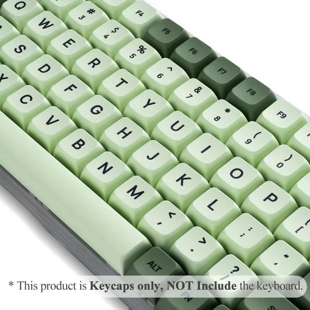 Set di keycap XDA PBT da 125 tasti Matcha Green per tastiera meccanica a 61/64/68/75/87/98/104/108 tasti per Cherry/Gateron/Otemu/Kailh
