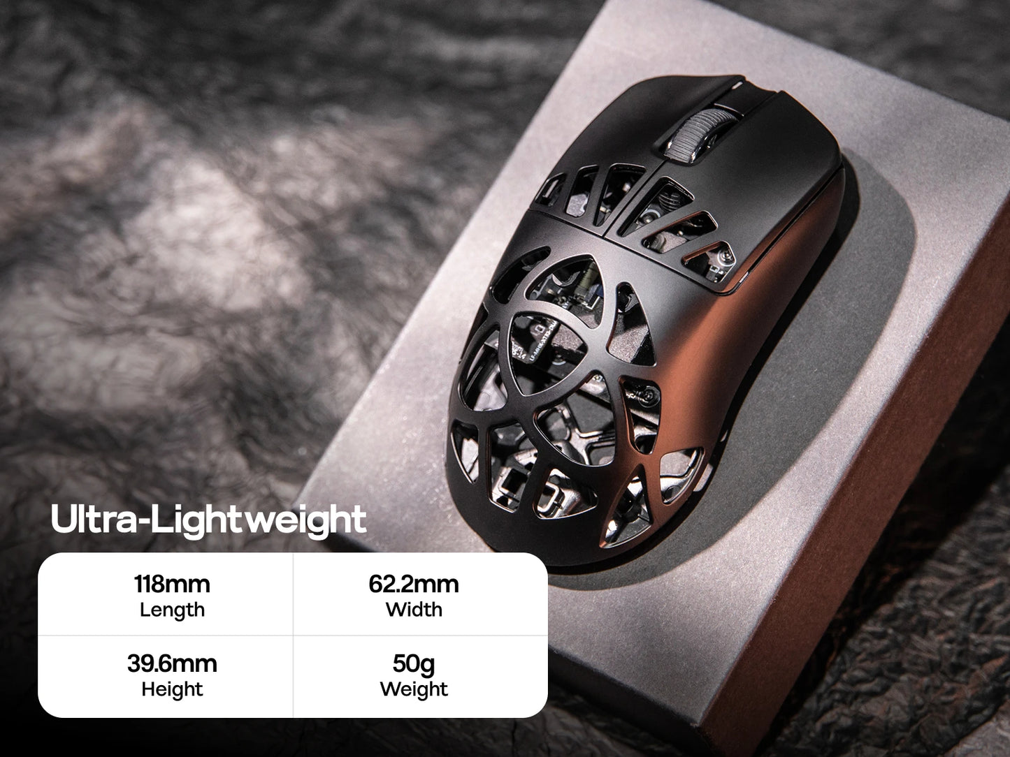 EPOMAKER Carbon X Gaming Mouse – 30,000 DPI PAW3950 Tri-Mode Wireless Mouse
