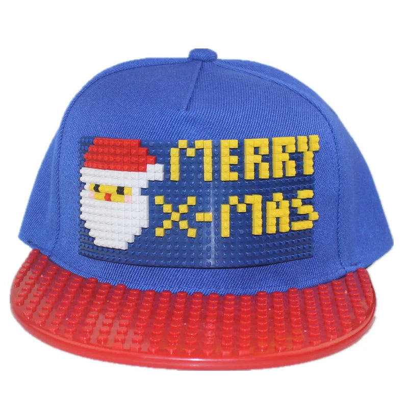 Cartoon Patchwork Baseball Caps DIY Blocks Snapback Hats Hip Hop Hat for Men Women Detachable Pixels Dad Hats Cap Kids Adults