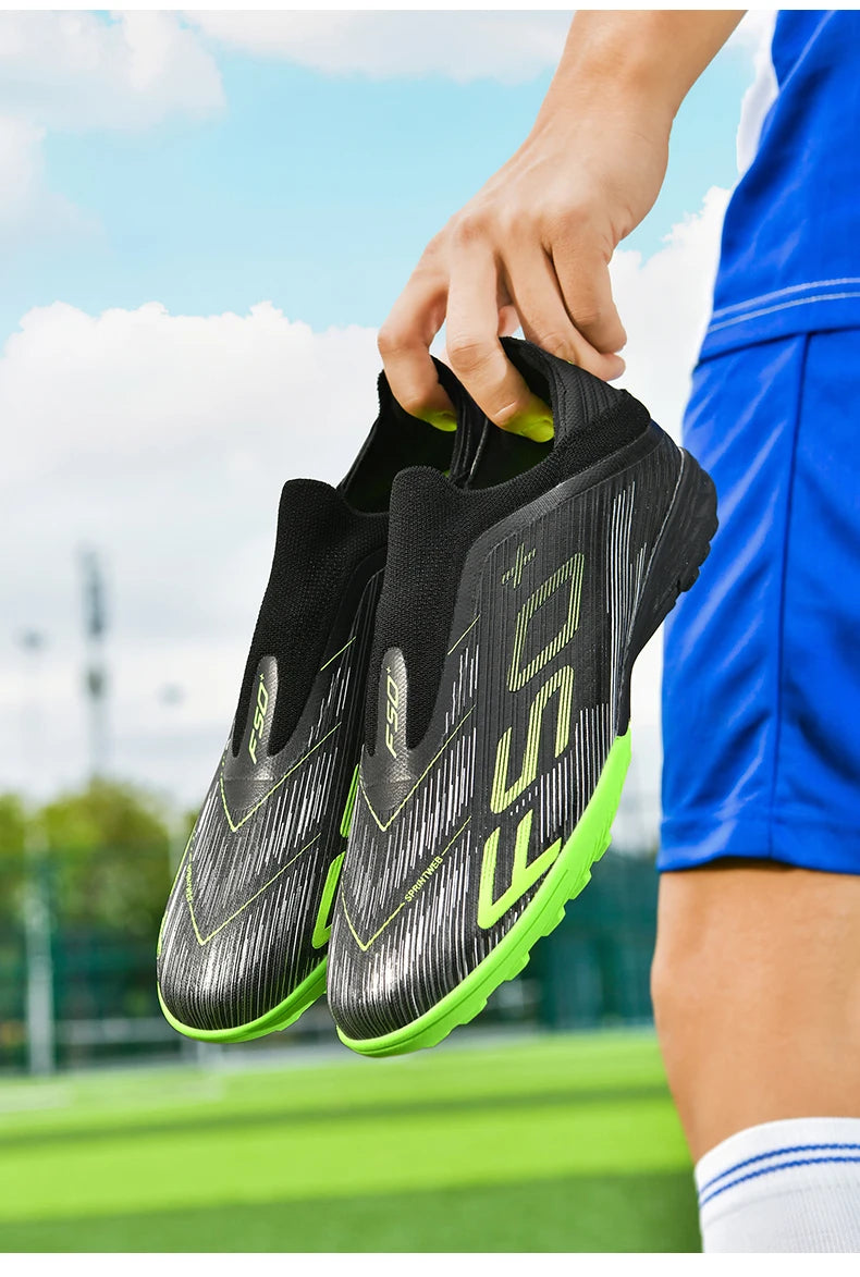 New Men's Football Boots Turf Comfortable Ultralight Soccer Shoes Non Slip Sport Fg Grass Cleats Futsal Indoor Adult Non-Slip
