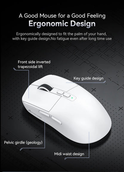 Attack Shark X6 Lightweight Wireless Gaming Mouse with 3 Mode Up to 26K DPI RGB Backlight Charging Base for Laptop Deskbtop