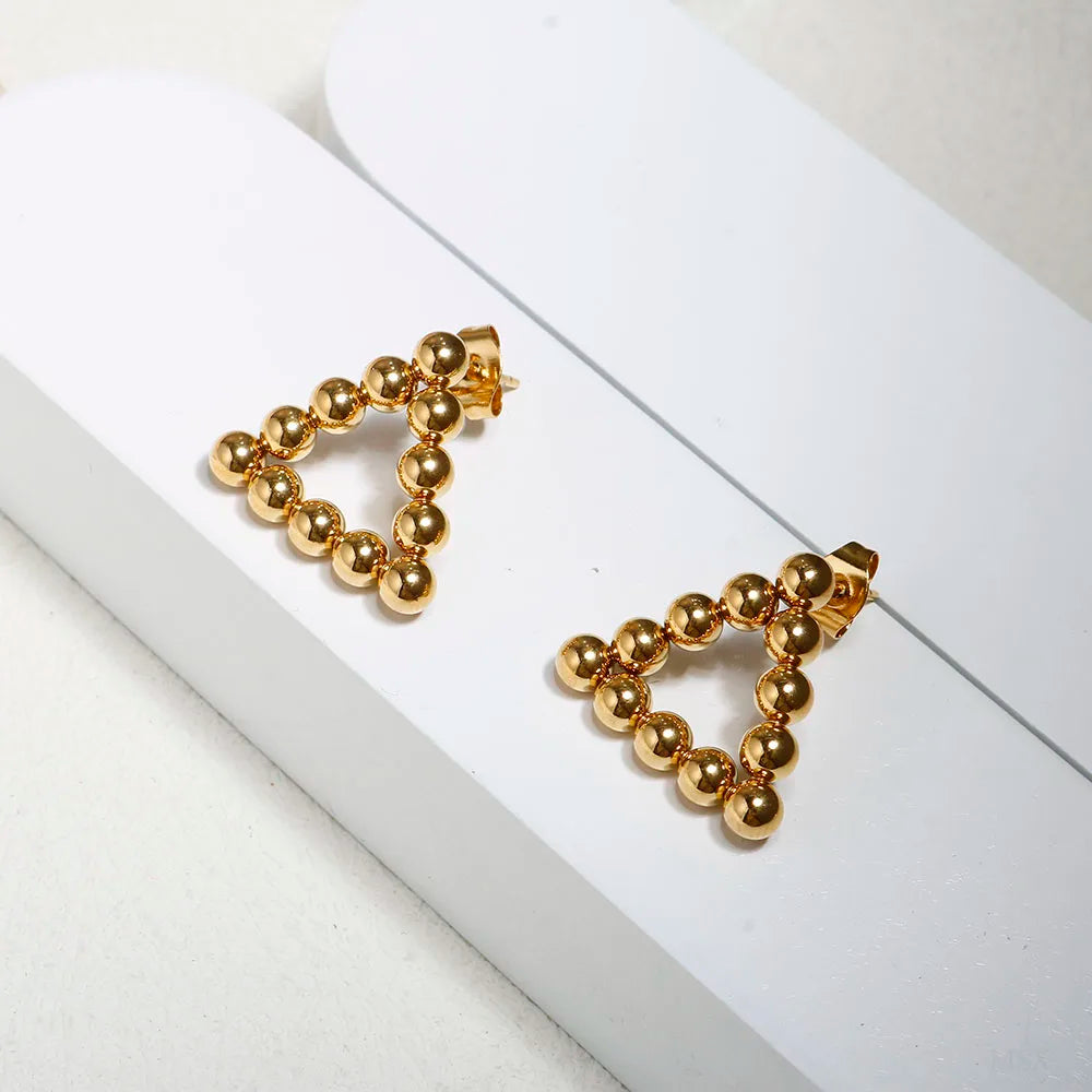 Hoop Earrings for Women Trendy Golden Stainless Steel Earring Jewelry New