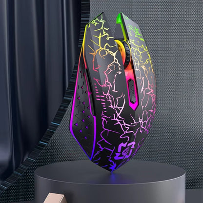 Ratón inalámbrico Bluetooth 2.4GHz recargable con retroiluminación RGB, 1600 DPI, diseño ergonómico, ratón gaming para PC, portátil y Macbook