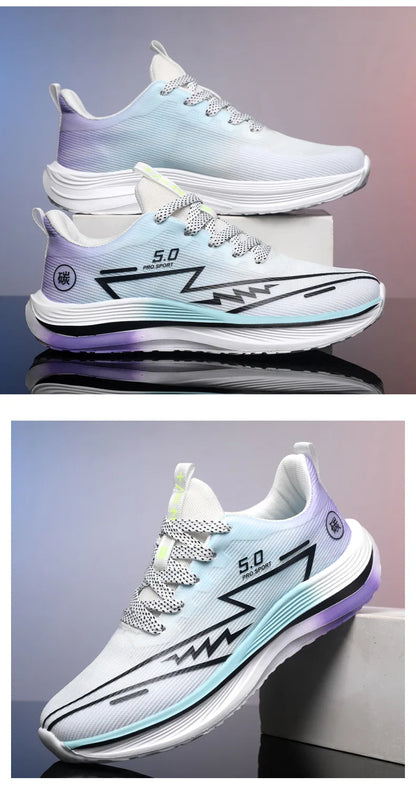 Unisex Lightweight Breathable Running Shoes Sporty Casual Low Top Flat Laced Footwear for Men And Women in Various Colors