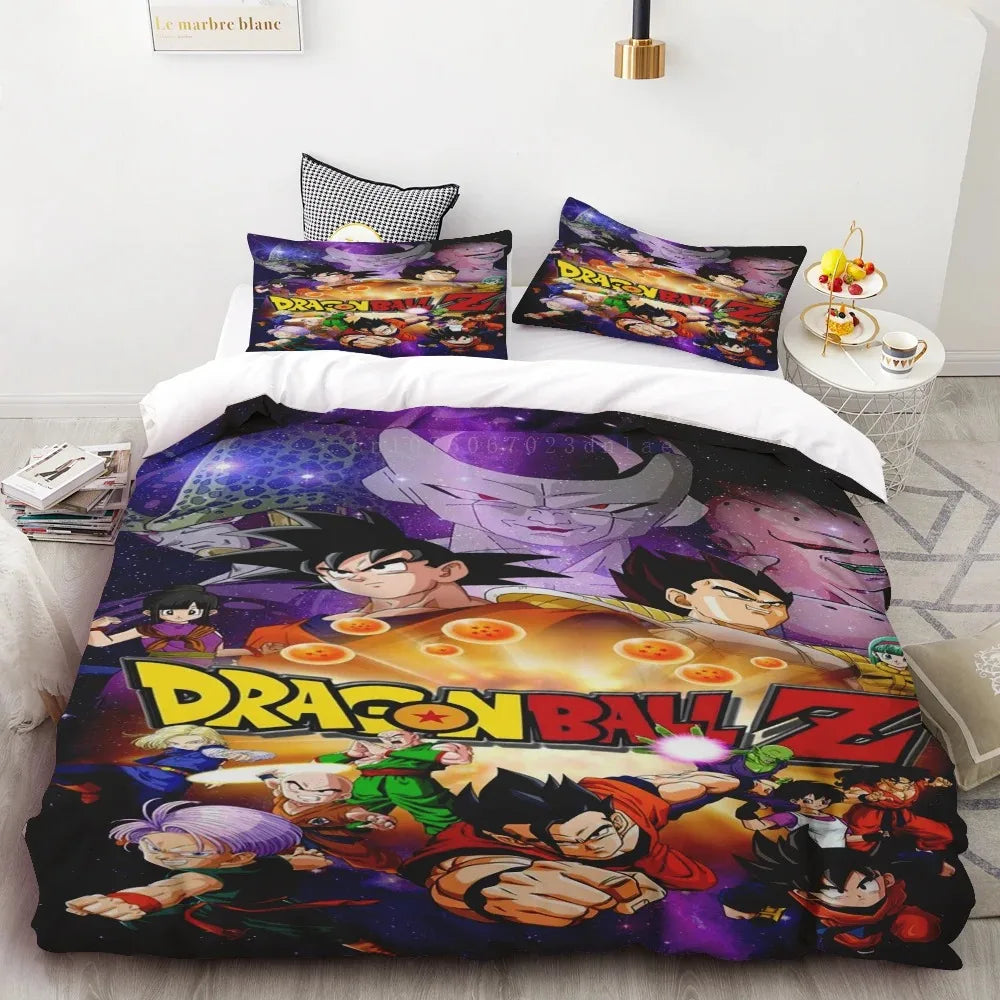 Goku Bettbezug-Set Dragon Ball für Teenager – Bettwäsche-Set mit Deckenbezug für Kinder und Jungen, ideales Geschenk, Schlafzimmerdekor in Queen- und King-Size