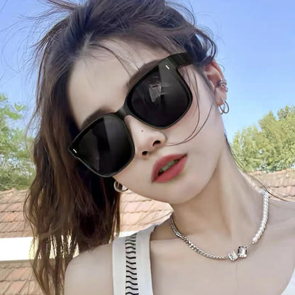 KLASSNUM Transfer Sunglasses Ladies Fit Over Sun Glasses Men Oversize Square Wrap Around Glasses for Prescription Myopia Goggles