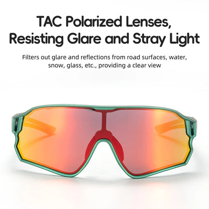 ROCKBROS Children's Cycling Glasses Polarized Photochromic Lens Children Bicycle Glasses Non-Slip Rubber Temple Arm Bike Glasses