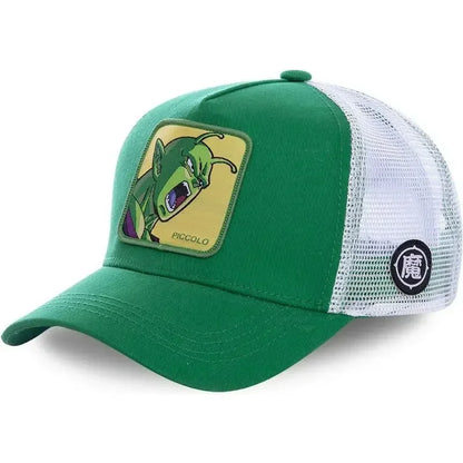 Son Goku Cap Baseball Cap Summer Travel Peaked Cap Men's Embroidery Hip-Hop Sun Visor Adjustable Trucker Mesh Cap