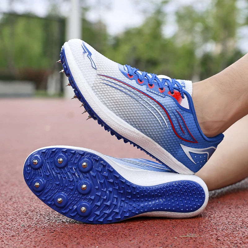 High Quality Men Women Track and Field Shoes Youth Anti-Slip Sneakers Outdoor Professional Jumping Running Shoes Student Trainers