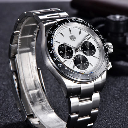 Vyriški laikrodžiai „Rolls Timi Panda“ – kvarcinis chronografas, prabangus modelis, safyro stiklas su antirefleksine danga, atsparus vandeniui, sportiškas stilius