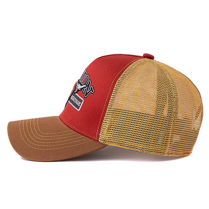 Unisex Summer Breathable Mesh Trucker Hat Bulls Head Pattern Baseball Cap Adjustable Snapback Hats For Men And Women