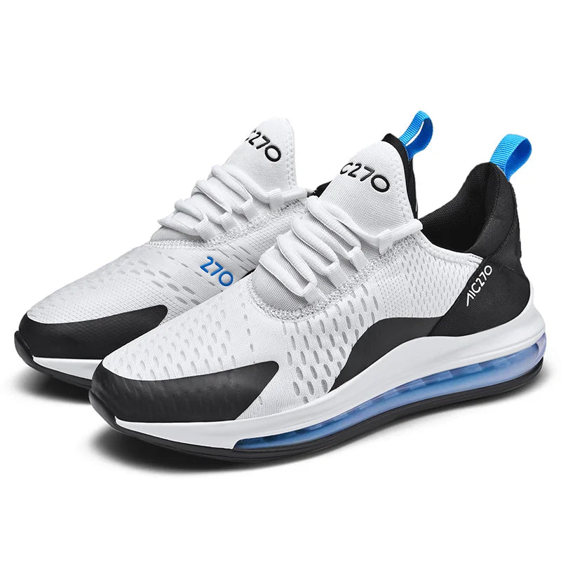 Baskets décontractées à coussin d'air pour hommes, chaussures de sport respirantes en maille absorbant les chocs, antidérapantes, résistantes à l'usure, chaussures de sport d'été