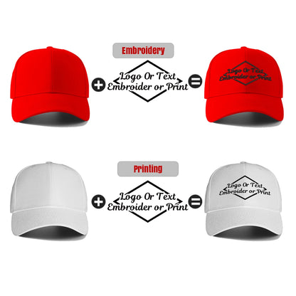 Custom Embroidered Caps and Hats - Personalized Logo or Text  Ideal for Business, Events,  Gifts