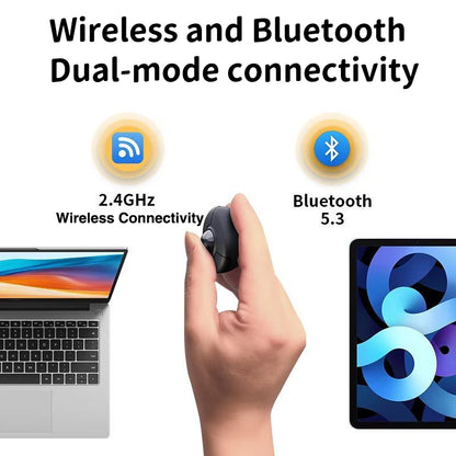 Neue Trackball-Fingerring-Maus 2.4G+Bluetooth – kabellose Fernsteuerungsmaus für Kurzvideos/PPT-Präsentationen/In-Vehicle-Displays