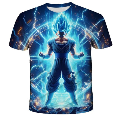 2026  Anime Dragon Ball Son Goku 3D Print Kids T Shirt Summer Fashion Casual T-shirt Boy Girl Unisex Children's Clothing Tshirt