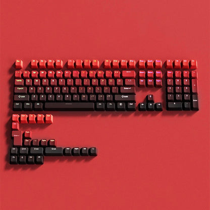 RGB-Gamer-Tastenkappen mit Farbverlauf-Hintergrundbeleuchtung für mechanische Tastaturen mit MX-Switches, OEM-Profil, PBT-Keycaps, Weiß/Blau, ISO-Layout, DIY-Tastenkappen