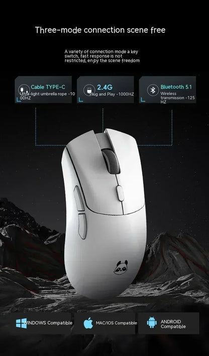Bezdrôtová myš Metaphyuni Metapanda P1 Pro Max Paw3395L s nízkou latenciou, ľahká e-športová herná myš, ergonomická myš pre PC hráčov, darček