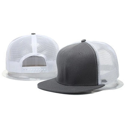 2025 Simple Fashionable New Flat Edge Mesh Hat Outdoor Leisure Sports Sunshade Baseball Hat Daily Commuter Decoration HipHop Hat